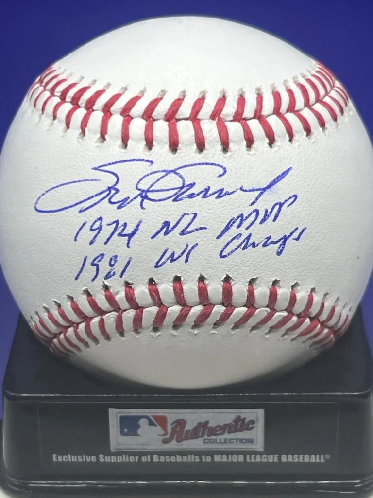 STEVE GARVEY LOS ANGELES DODGERS  74 NL MVP / 81 WS CHAMPS  PSA OML BASEBALL
