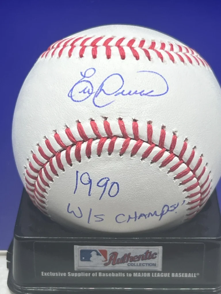 ERIC DAVIS CINCINNATI REDS  1990 WS CHAMPS  PSA AUTHENTICATED OML BASEBALL