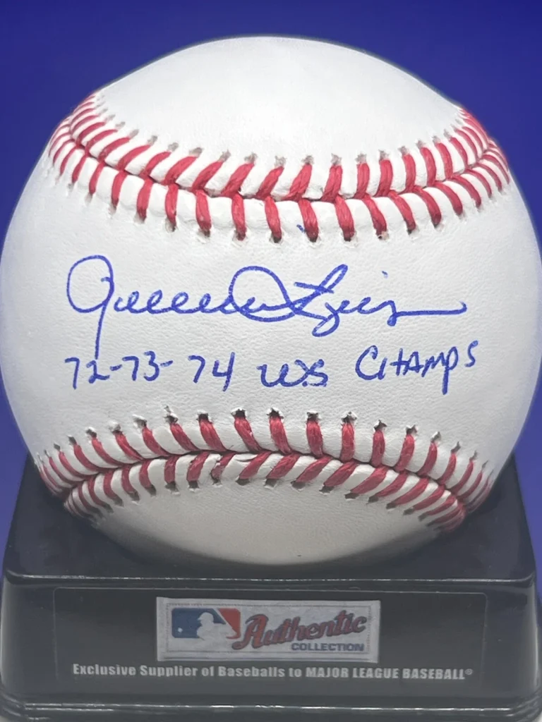ROLLIE FINGERS OAKLAND A'S  72-73-74 WS CHAMPS  PSA AUTHENTICATED OML BASEBALL