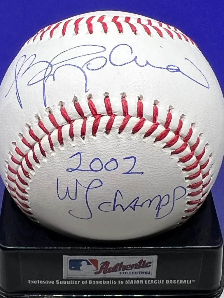 BENJI MOLINA ANAHEIM ANGELS  2002 WS CHAMPS  SIGNED OML BASEBALL