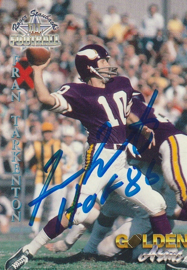 FRAN TARKENTON MINNESOTA VIKINGS  SIGNED 1994 TED WILLIAMS CARD #78