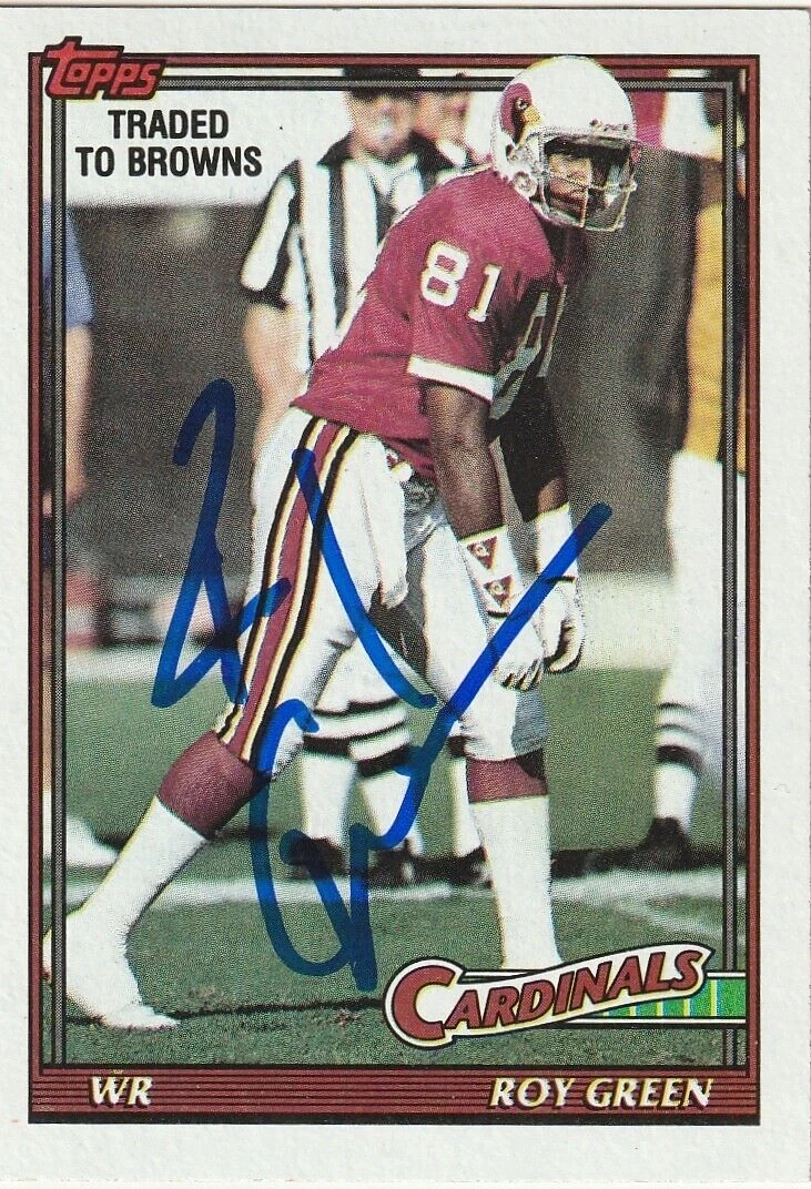 ROY GREEN ST. LOUIS CARDINALS  SIGNED 1991 TOPPS CARD #513