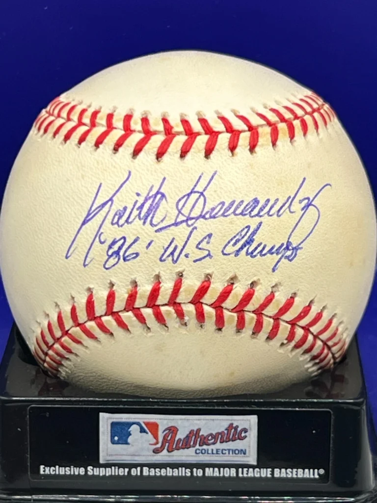 KEITH HERNANDEZ NEW YORK METS 86 WS CHAMPS SIGNED NATIONAL LEAGUE OML BASEBALL