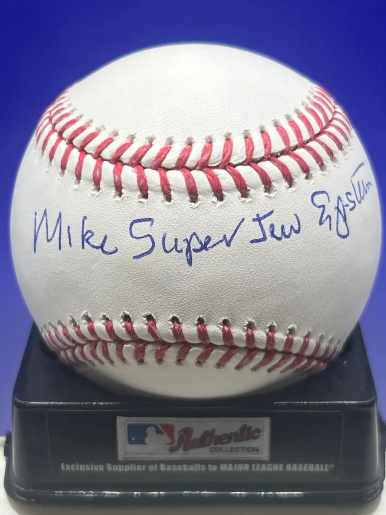 MIKE EPSTEIN WASHINGTON SENATORS 'SUPER JEW'  SIGNED OML BASEBALL