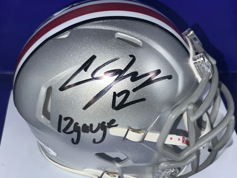 CARDALE JONES OHIO STATE BUCKEYES 12 GAUGE  BECKETT AUTHENTIC SIGNED MINI HELMET
