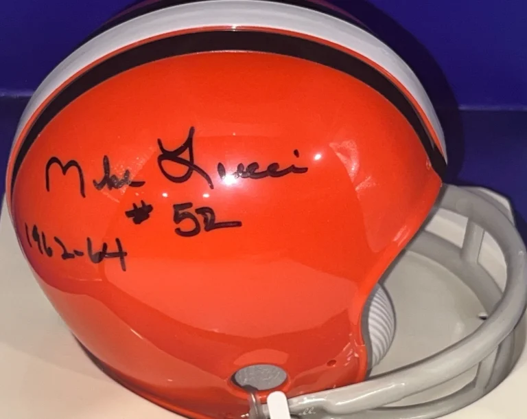 MIKE LUCCI CLEVELAND BROWNS 1962-64  SIGNED MINI HELMET
