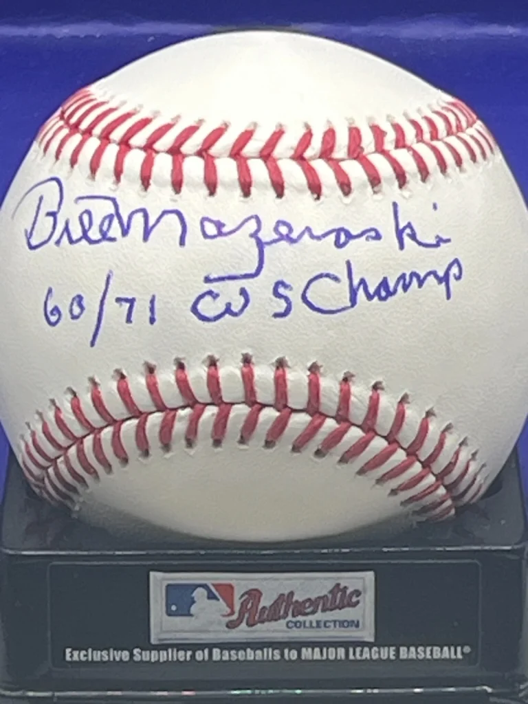 BILL MAZEROSKI PITTSBURGH PIRATES  1960/1971 WS CHAMPS  SIGNED OML BASEBALL