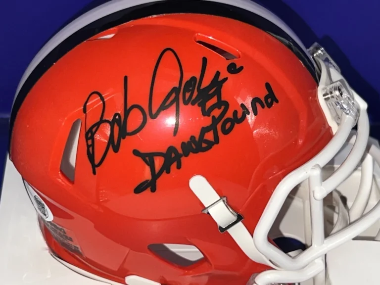 BOB GOLIC CLEVELAND BROWNS  DAWG POUND JSA AUTHENTICATED  SIGNED MINI