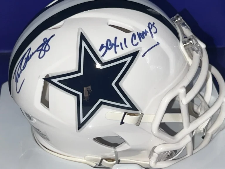 DREW PEARSON DALLAS COWBOYS  SB XII CHAMPS SIGNED ALT MINI HELMET
