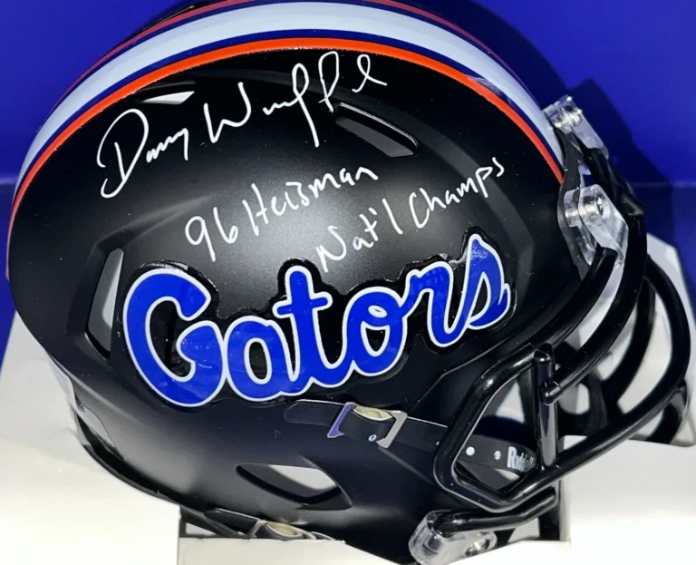 DANNY WUERFFEL FLORIDA GATORS 96 NATIONAL CHAMPS / HEISMAN BECKETT SIGNED MINI