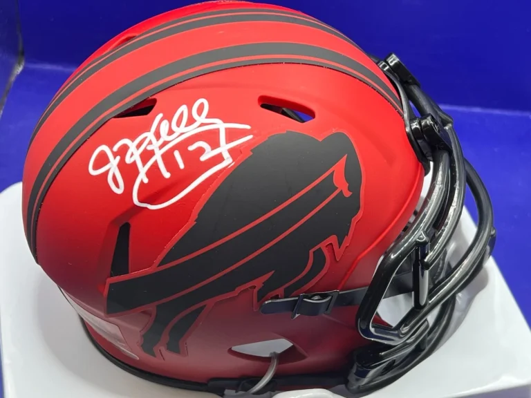 JIM KELLY BUFFALO BILLS SIGNED PSA AUTHENTICATED RAVE MINI HELMET