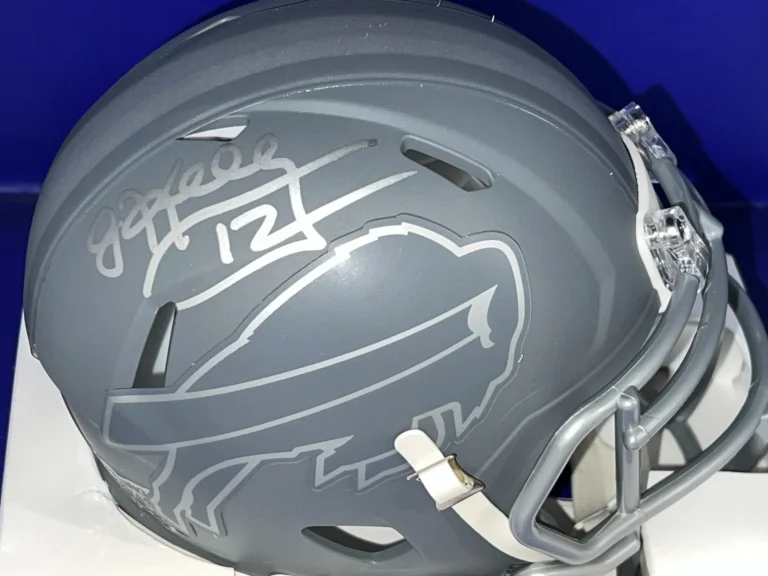 JIM KELLY BUFFALO BILLS  PSA AUTHENTICATED SIGNED SLATE MINI HELMET