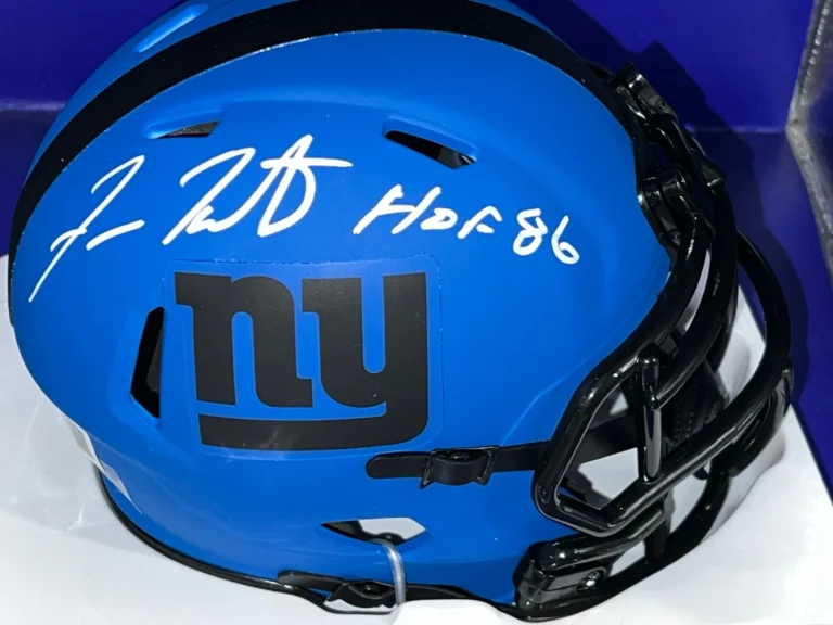 FRAN TARKENTON NEW YORK GIANTS BECKETT AUTHENTIC  SIGNED RAVE MINI HELMET