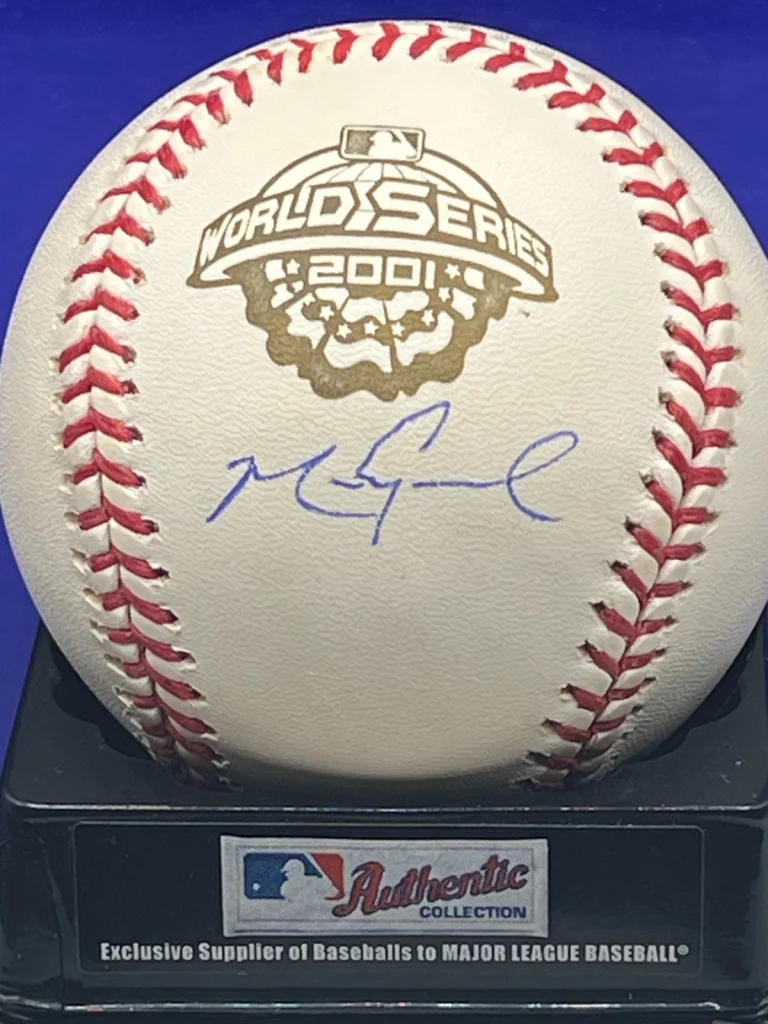 MARK GRACE ARIZONA DIAMONDBACKS BECKETT 2001 WORLD SERIES SIGNED OML BASEBALL