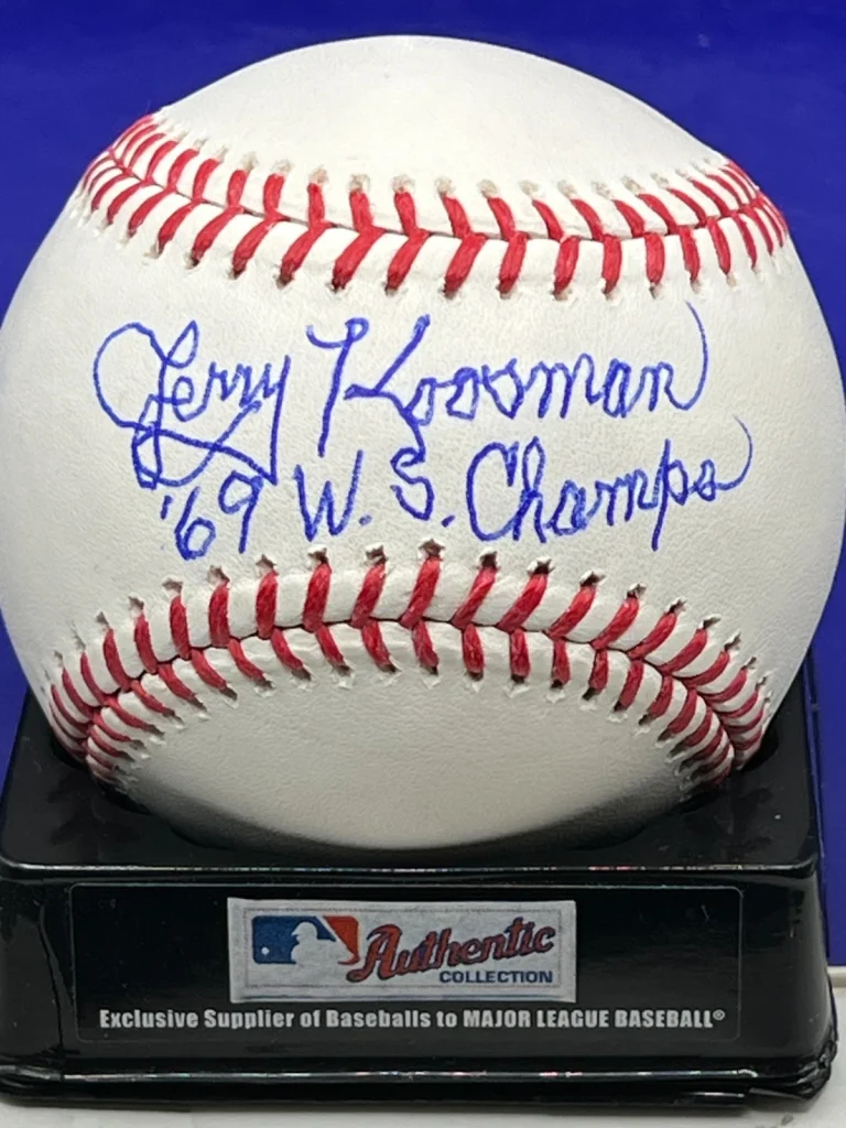 JERRY KOOSMAN  NEW YORK METS  1969 WS CHAMPS  SIGNED OML BASEBALL