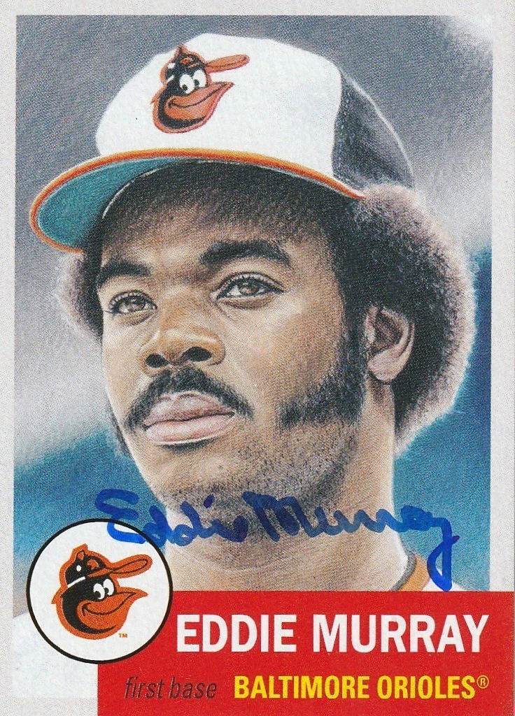 EDDIE MURRAY BALTIMORE ORIOLES SIGNED 2020 TOPPS LIVING CARD #327