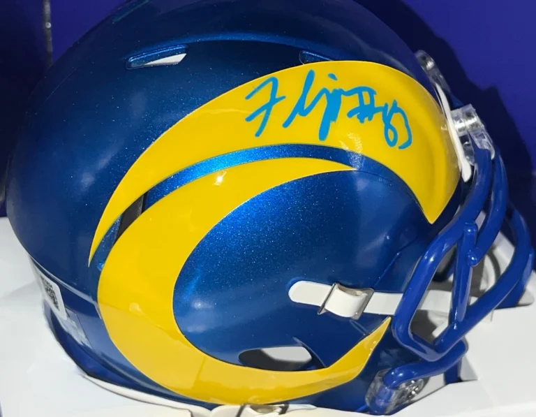 FLIPPER ANDERSON LOS ANGELES RAMS BECKETT AUTHENTICATED SIGNED MINI HELMET