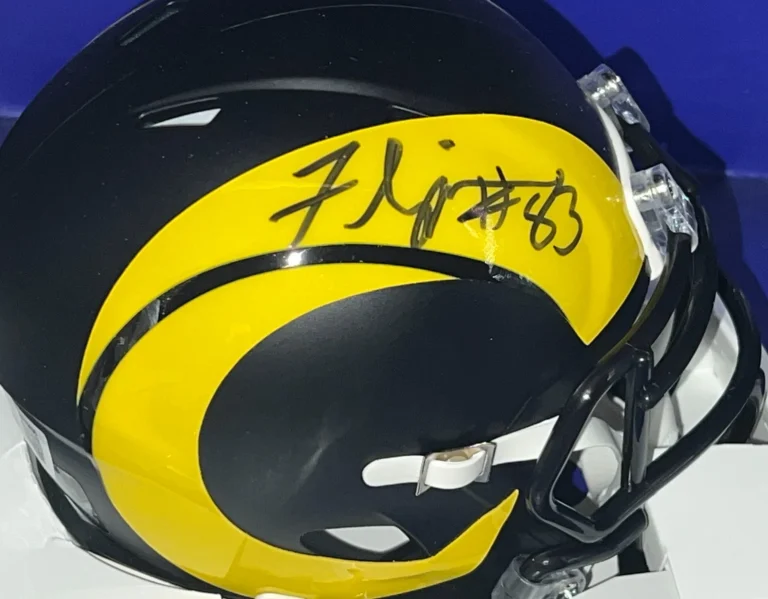 FLIPPER ANDERSON LOS ANGELES RAMS RIVALRIES BECKETT AUTHENTIC SIGNED MINI HELMET