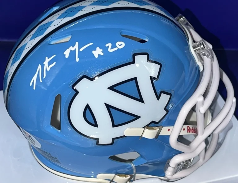 NATRONE MEANS NORTH CAROLINA TAR HEELS S PSA AUTHENTICATED SIGNED MINI HELMET