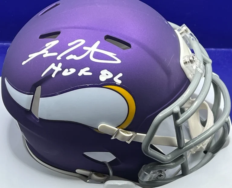 FRAN TARKENTON MINNESOTA VIKINGS BECKETT AUTHENTIC  SIGNED TRIBUTE MINI HELMET