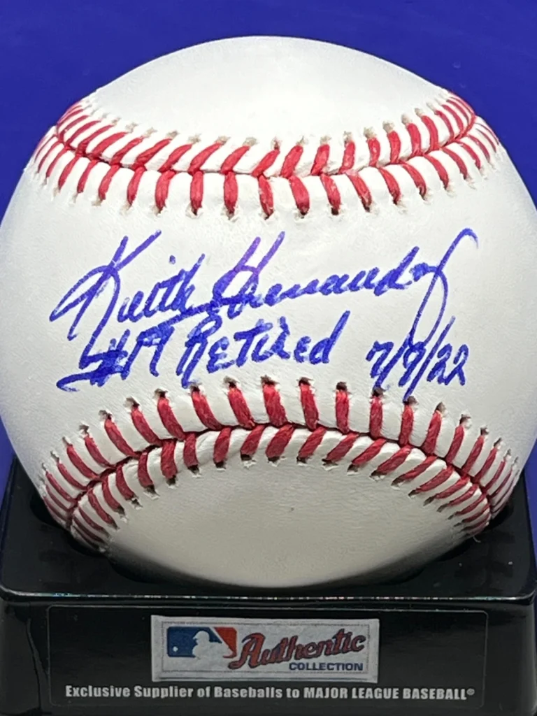 KEITH HERNANDEZ NEW YORK METS #17 RETIRED BECKETT AUTHENTIC SIGNED OML BASEBALL