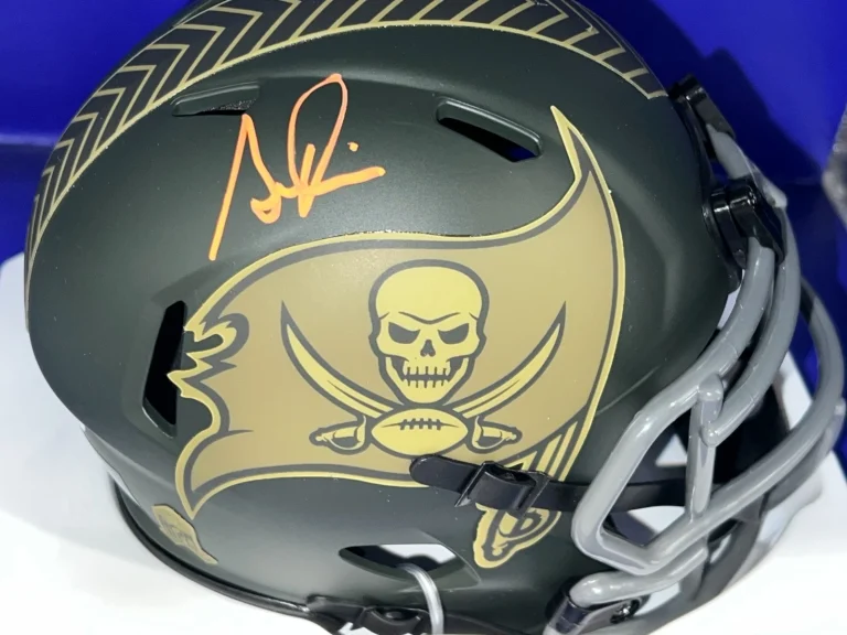 SIMEON RICE TAMPA BAY BUCCANEERS JSA AUTHENTICATED SIGNED SALUTE MINI HELMET
