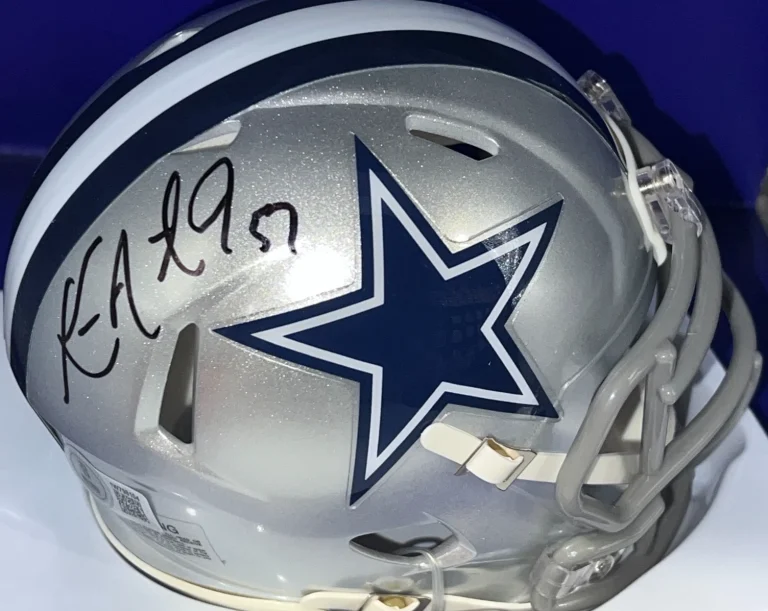 KEN NORTON JR  DALLAS COWBOYS BECKETT AUTHENTICATED SIGNED MINI HELMET