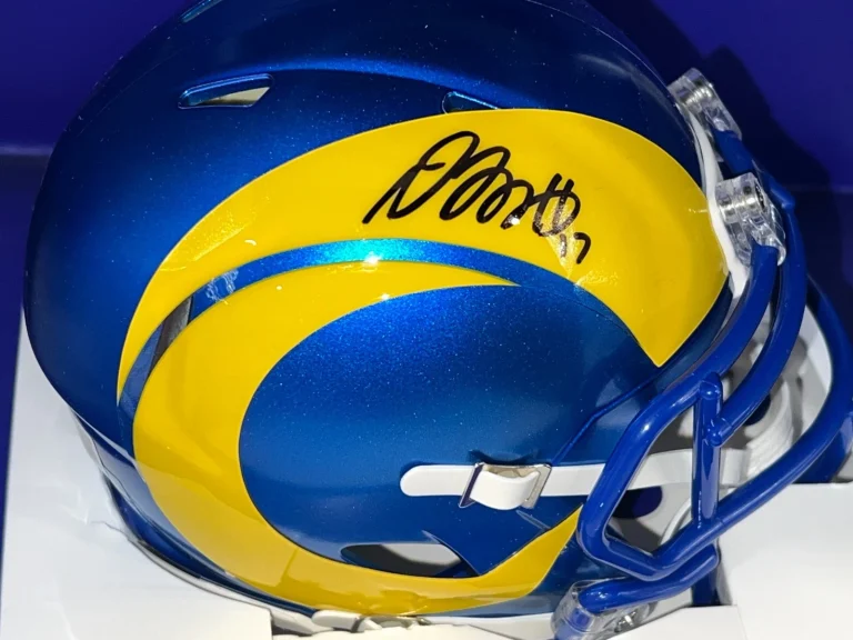 DAVANTE ADAMS LOS ANGELES RAMS BECKETT AUTHENTICATED SIGNED MINI HELMET
