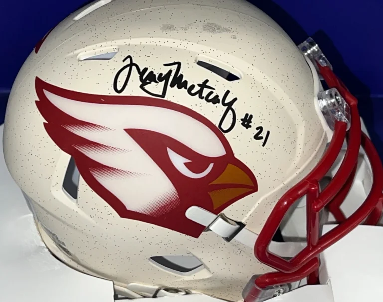 TERRY METCALF ST. LOUIS CARDINALS BECKETT AUTHENTIC SIGNED RIVALRY MINI HELMET