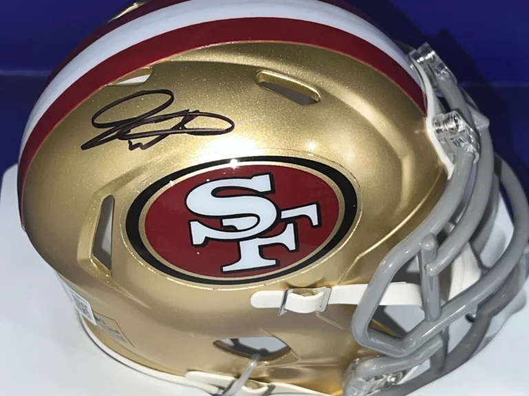 DEE WINTERS SAN FRANCISCO 49ERS BECKETT AUTHENTICATED SIGNED MINI HELMET