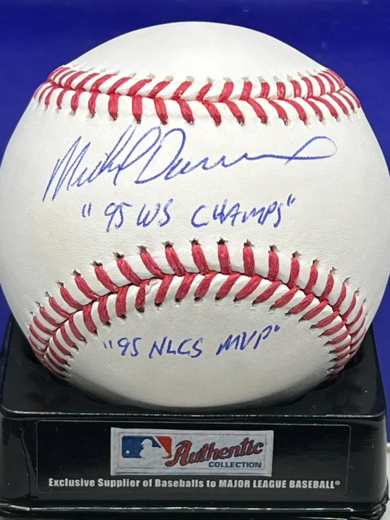 MIKE DEVEREAUX  ATLANTA BRAVES 95 WS CHAMPS / NLCS MVP  BECKETT SIGNED OML BALL
