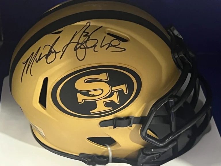 MERTON HANKS SAN FRANCISCO 49ERS PSA AUTHENTICATED SIGNED RAVE MINI HELMET