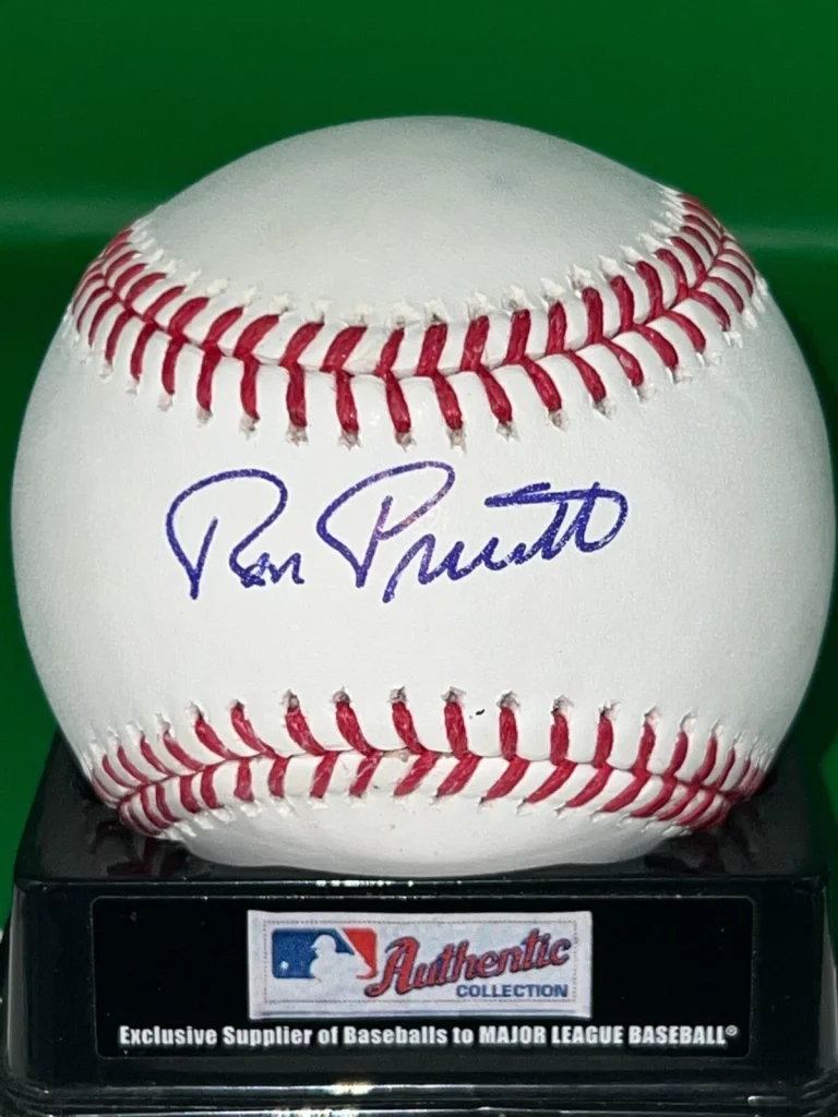 RON PRUITT  CLEVELAND INDIANS / SAN FRANCISCO GIANTS  SIGNED OML BASEBALL