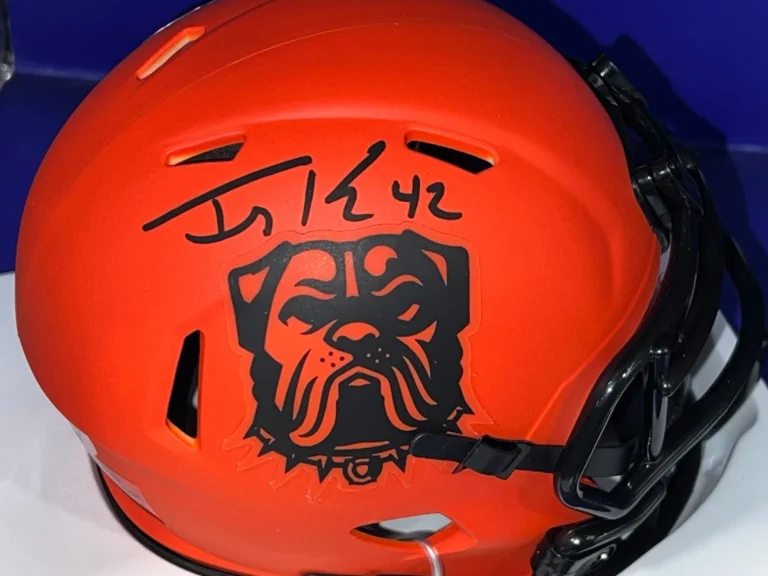 TERRY KIRBY CLEVELAND BROWNS PSA AUTHENTICATED  SIGNED RAVE MINI HELMET