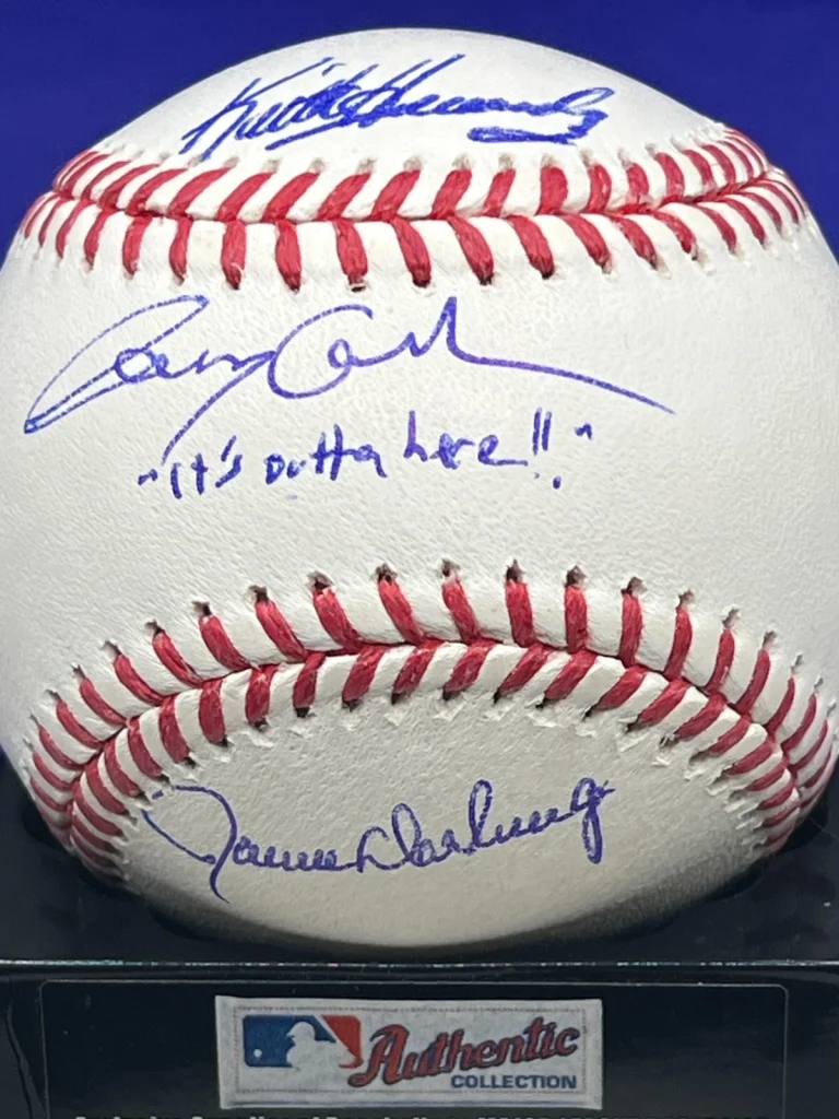 COHEN, HERNANDEZ, DARLING NEW YORK METS ANNOUNCERS SIGNED OML BASEBALL