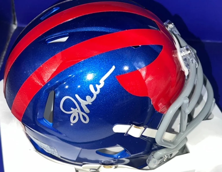 O.J. ANDERSON NEW YORK GIANTS SIGNED ALT MINI HELMET
