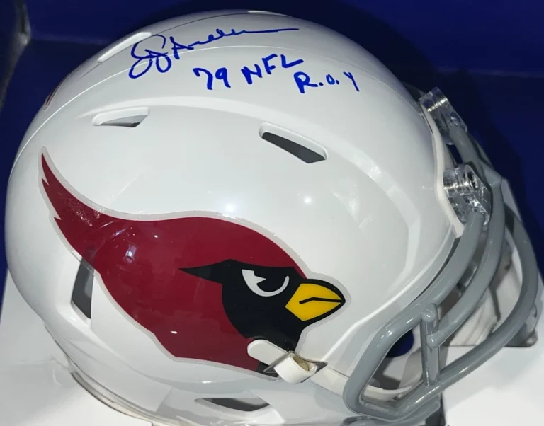 O.J. ANDERSON ST. LOUIS CARDINALS 79 NFL ROY SIGNED THROWBACK MINI HELMET