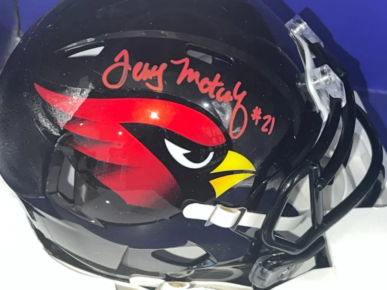 TERRY METCALF ST. LOUIS CARDINALS BECKETT AUTHENTIC SIGNED BLACK MINI HELMET