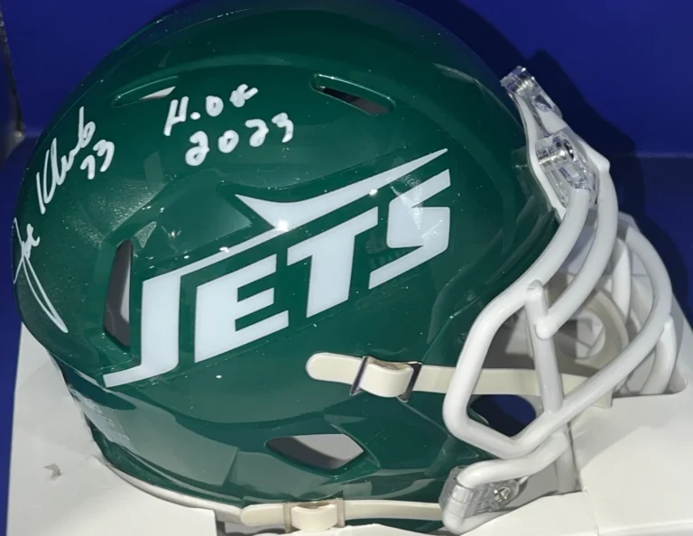 JOE KLECKO NEW YORK JETS BECKETT AUTHENTICATED SIGNED MINI HELMET