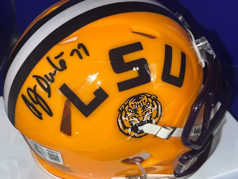 A.J. DUHE LSU TIGERS  BECKETT AUTHENTICATED  SIGNED MINI HELMET