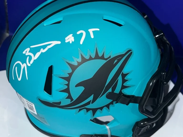 DOUG BETTERS MIAMI DOLPHINS BECKETT AUTHENTIC  SIGNED RAVE MINI HELMET