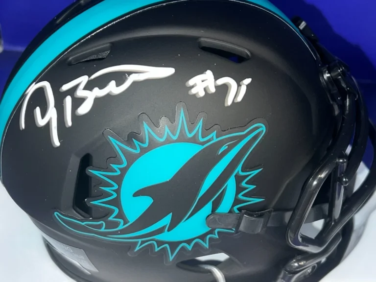 DOUG BETTERS MIAMI DOLPHINS BECKETT AUTHEN SIGNED ECLIPSE MINI HELMET