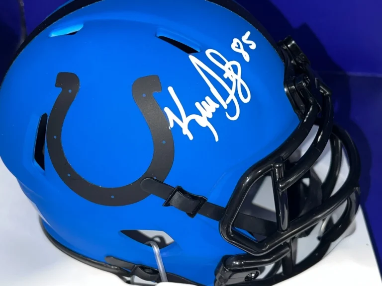 KEN DILGER INDIANAPOLIS COLTS JSA AUTHENTICATED SIGNED RAVE MINI HELMET
