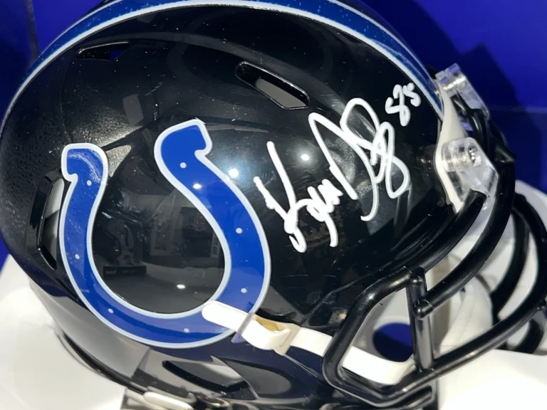 KEN DILGER INDIANAPOLIS COLTS JSA AUTHENTICATED SIGNED BLACK ALT MINI HELMET
