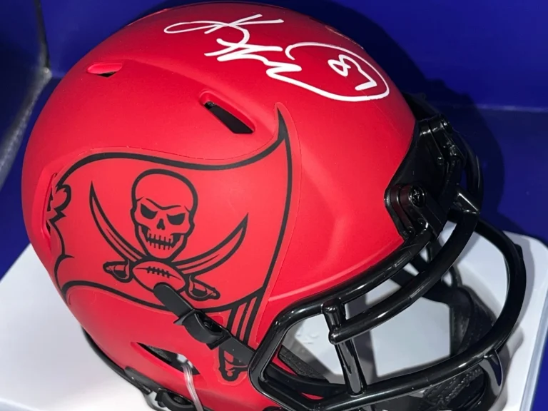 KEENAN MCCARDELL TAMPA BAY BUCCANEERS JSA AUTHENITCATED SIGNED RAVE MINI HELMET