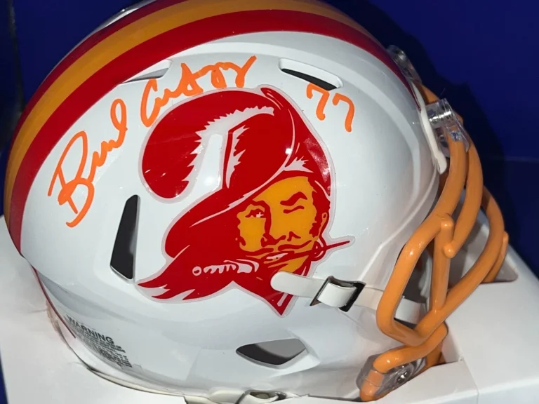BRAD CULPEPPER TAMPA BAY BUCCANEERS JSA AUTHENTIC SIGNED THROWBACK MINI HELMET