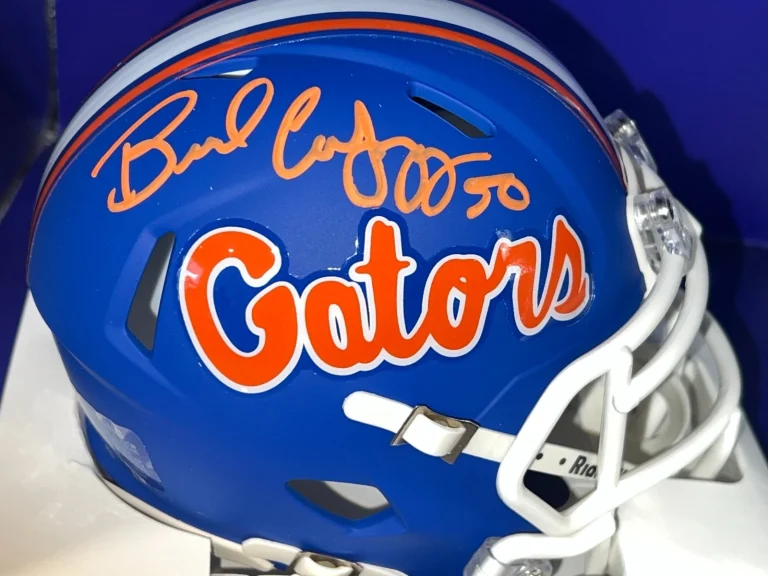 BRAD CULPEPPER FLORIDA GATORS JSA AUTHENTICATED SIGNED BLUE ALT MINI HELMET