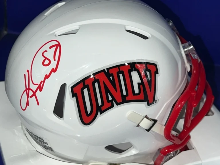 KEENAN MCCARDELL UNLV REBELS JSA AUTHENTICATED SIGNED MINI HELMET