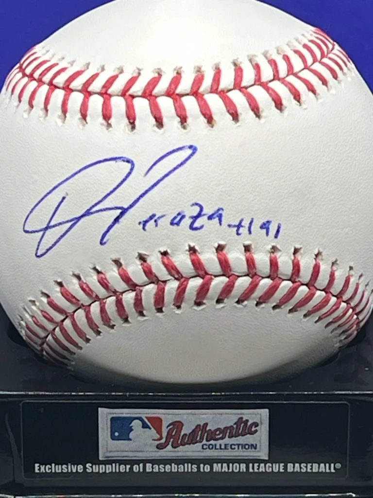 OSWALD PERAZA NEW YORK YANKEES / ANAHEIM ANGELS  MLB AUTHEN SIGNED OML BASEBALL