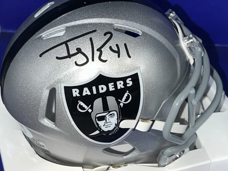 TERRY KIRBY OAKLAND RAIDERS PSA AUTHENTICATED  SIGNED MINI HELMET
